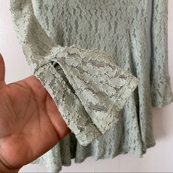 Free People Teen Witch Lace Dress in Foam Green - Picture 8 of 11